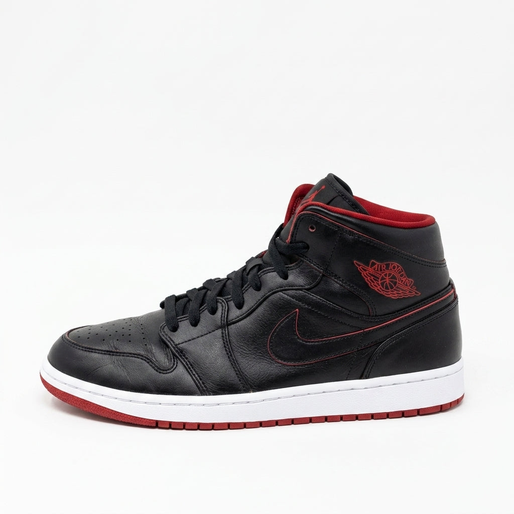 The Air Jordan 1 Mid Black Red