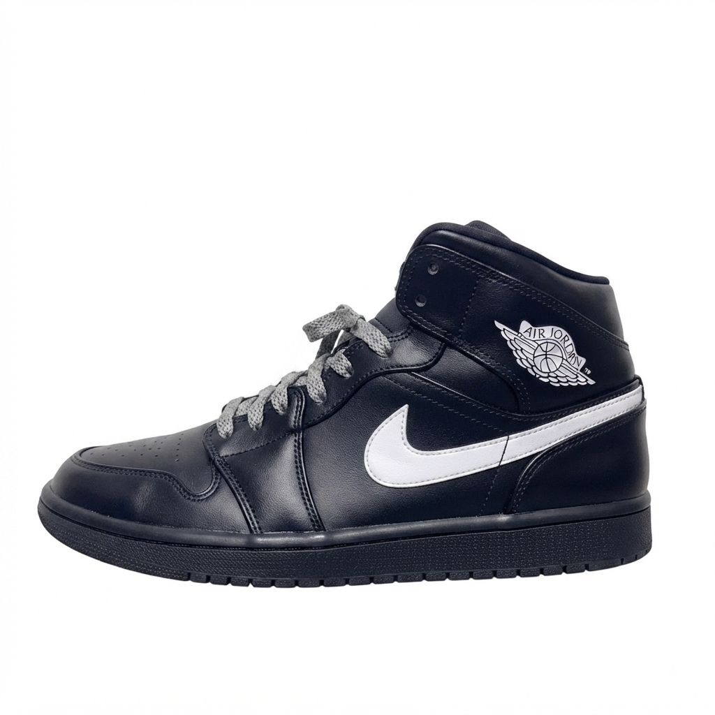 Air Jordan 1 Mid "Black/White Speckle"